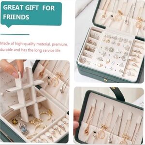 Green Jewelry Box with Gold Button